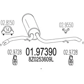 Глушитель выхлопных газов конечный MTS купить