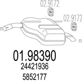 Глушитель выхлопных газов конечный MTS купить