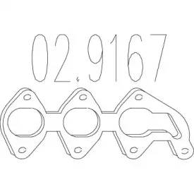 Прокладка, труба выхлопного газа MTS купить