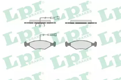Комплект тормозных колодок, дисковый тормоз LPR купить