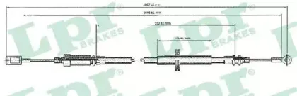 Трос ручного гальма LPR купить