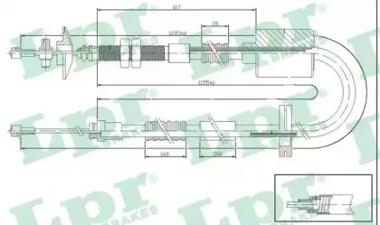Трос, управление сцеплением LPR купить