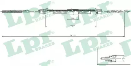 Трос ручного гальма LPR купить