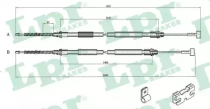Трос, стояночная тормозная система LPR купить