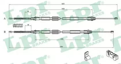 Трос, стояночная тормозная система LPR купить