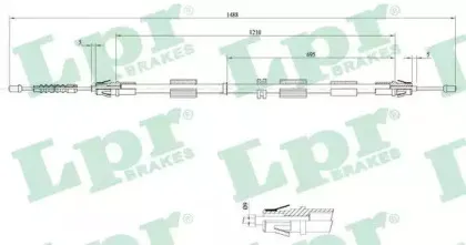 Трос, стояночная тормозная система LPR купить