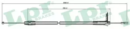 C0415B  LPR - Трос ручного гальма LPR купить