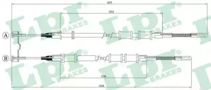 Трос, стояночная тормозная система LPR купить