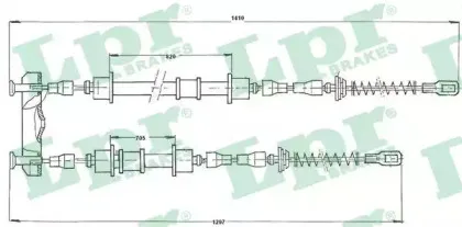 Трос, стояночная тормозная система LPR купить