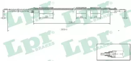 Трос, стояночная тормозная система LPR купить