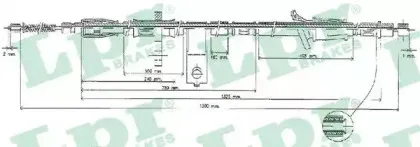 Трос, стояночная тормозная система LPR купить