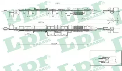 Трос, стояночная тормозная система LPR купить