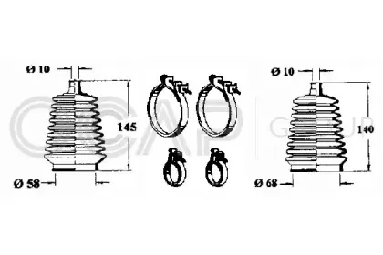 Комплект пылника, рулевое управление OCAP купить