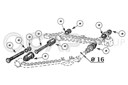 Комлектующее руля, подвеска колеса OCAP купить