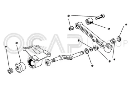 Комлектующее руля, подвеска колеса OCAP купить