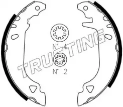 Комплект тормозных колодок TRUSTING купить