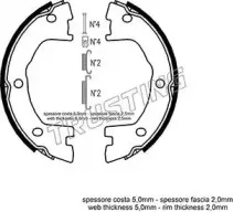 Комплект тормозных колодок, стояночная тормозная система TRUSTING купить