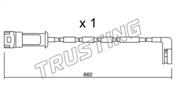 Сигнализатор, износ тормозных колодок TRUSTING купить