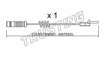 Сигнализатор, износ тормозных колодок TRUSTING купить