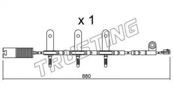 Сигнализатор, износ тормозных колодок TRUSTING купить