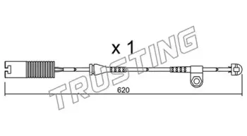 Сигнализатор, износ тормозных колодок TRUSTING купить