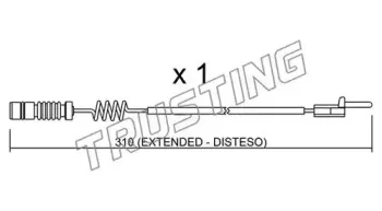 Сигнализатор, износ тормозных колодок TRUSTING купить