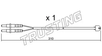 Сигнализатор, износ тормозных колодок TRUSTING купить