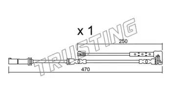 Сигнализатор, износ тормозных колодок TRUSTING купить
