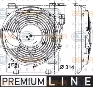 Вентилятор, конденсатор кондиционера HELLA купить