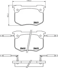 Комплект тормозных колодок, дисковый тормоз HELLA купить