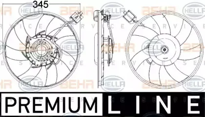 Вентилятор, охлаждение двигателя HELLA купить