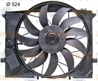 Вентилятор, охлаждение двигателя HELLA купить