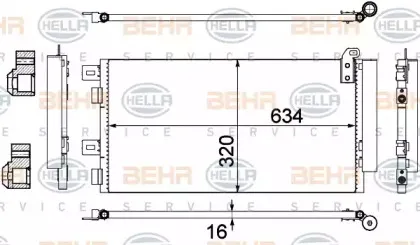 Конденсатор, кондиционер HELLA купить