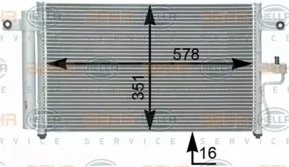 Конденсатор, кондиционер HELLA купить
