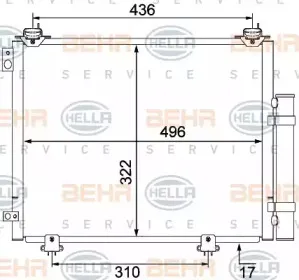 Конденсатор, кондиционер HELLA купить