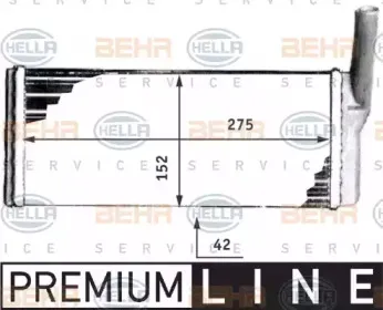 Теплообменник, отопление салона HELLA купить