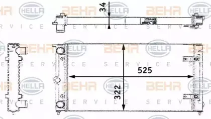Радиатор, охлаждение двигателя HELLA купить