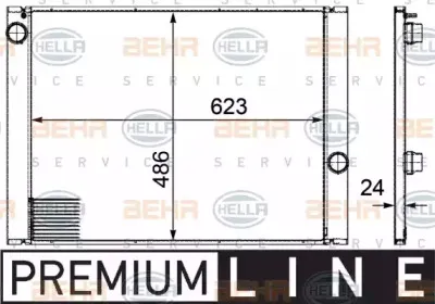 Радиатор, охлаждение двигателя HELLA купить