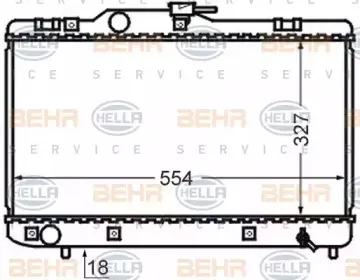 Радиатор, охлаждение двигателя HELLA купить