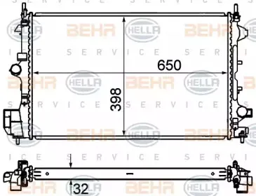 Радиатор, охлаждение двигателя HELLA купить