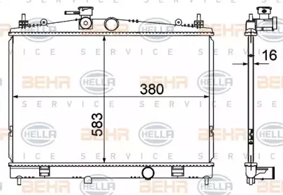 Радиатор, охлаждение двигателя HELLA купить