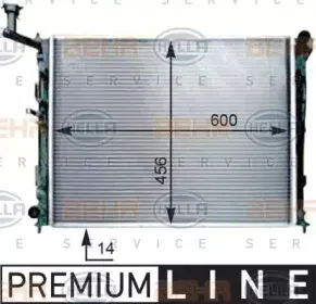 Радиатор, охлаждение двигателя HELLA купить