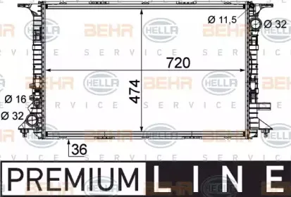 Радиатор, охлаждение двигателя HELLA купить