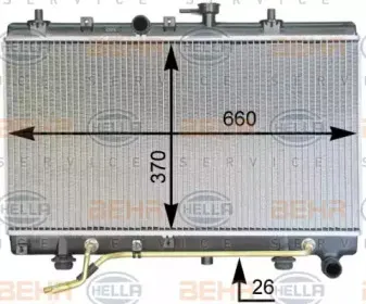 Радиатор, охлаждение двигателя HELLA купить