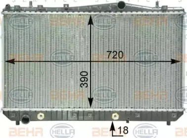 Радиатор, охлаждение двигателя HELLA купить