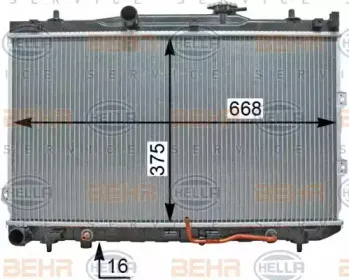 Радиатор, охлаждение двигателя HELLA купить