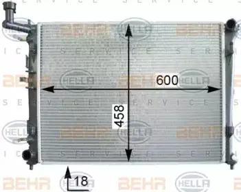 Радиатор, охлаждение двигателя HELLA купить