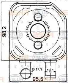 масляный радиатор, двигательное масло HELLA купить