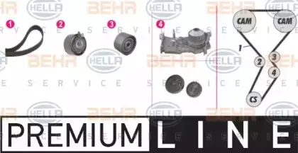 Водяной насос + комплект зубчатого ремня HELLA купить