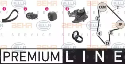 Водяной насос + комплект зубчатого ремня HELLA купить